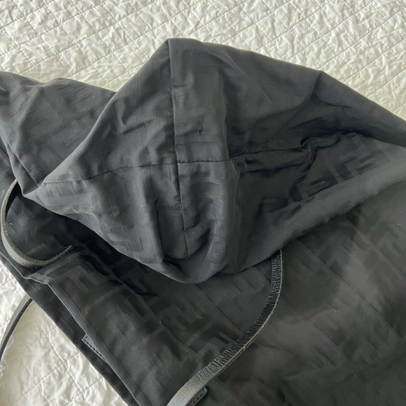 Authentic vintage Fendi Zucca tote. Black fabric. Vintage. Includes dust bag. - Picture 5 of 11